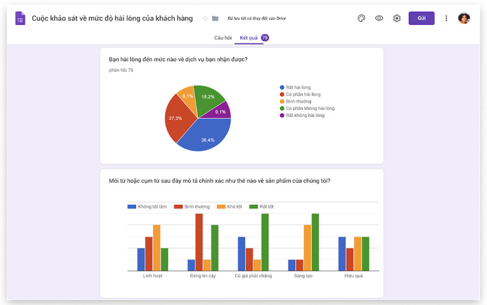 Cách xem lại câu trả lời trên Google Form