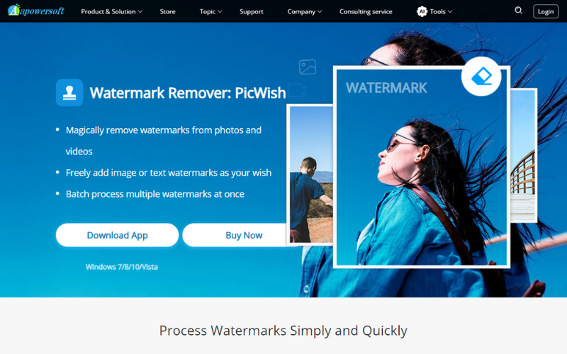 Phần mềm Apowersoft Watermark Remover giúp xoá id Tiktok