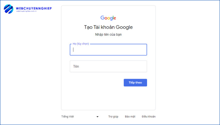 tạo gmail