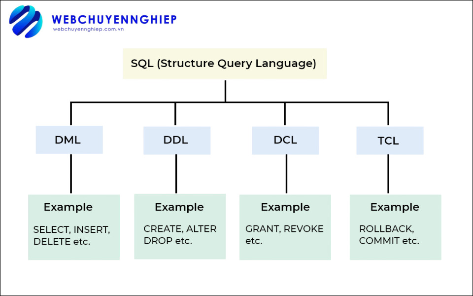 các loại lệnh sql là gì